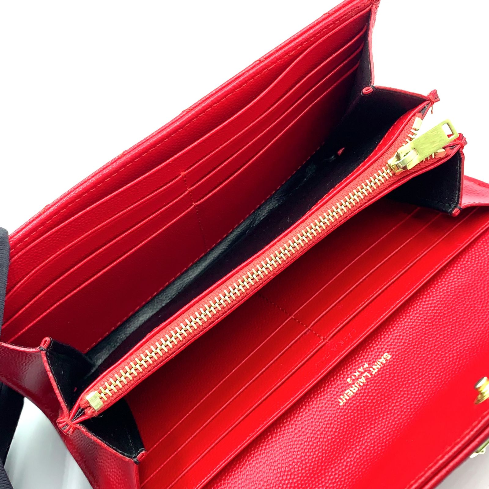 SAINT LAURENT PARIS モノグラムサンローラン ラージフラップ レザー 