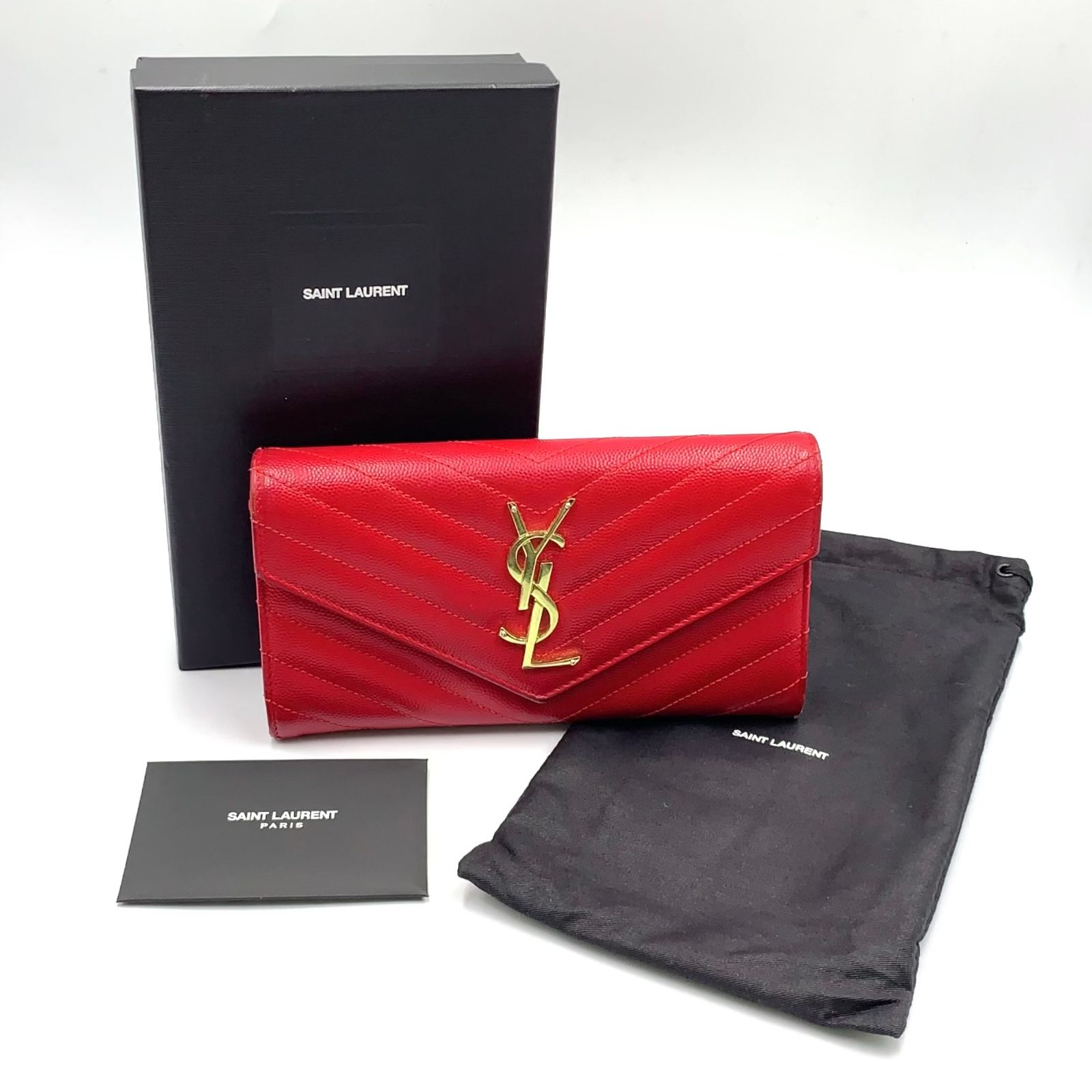 新着】SAINT LAURENT PARIS モノグラムサンローラン ラージフラップ