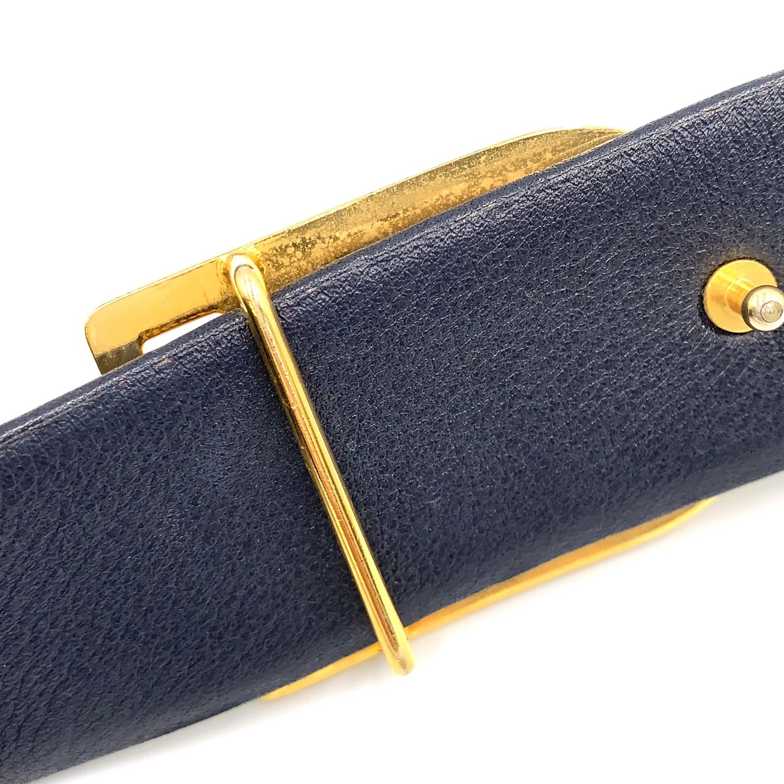 新着】Christian Dior トロッター レザー、キャンバス ネイビー ベルト