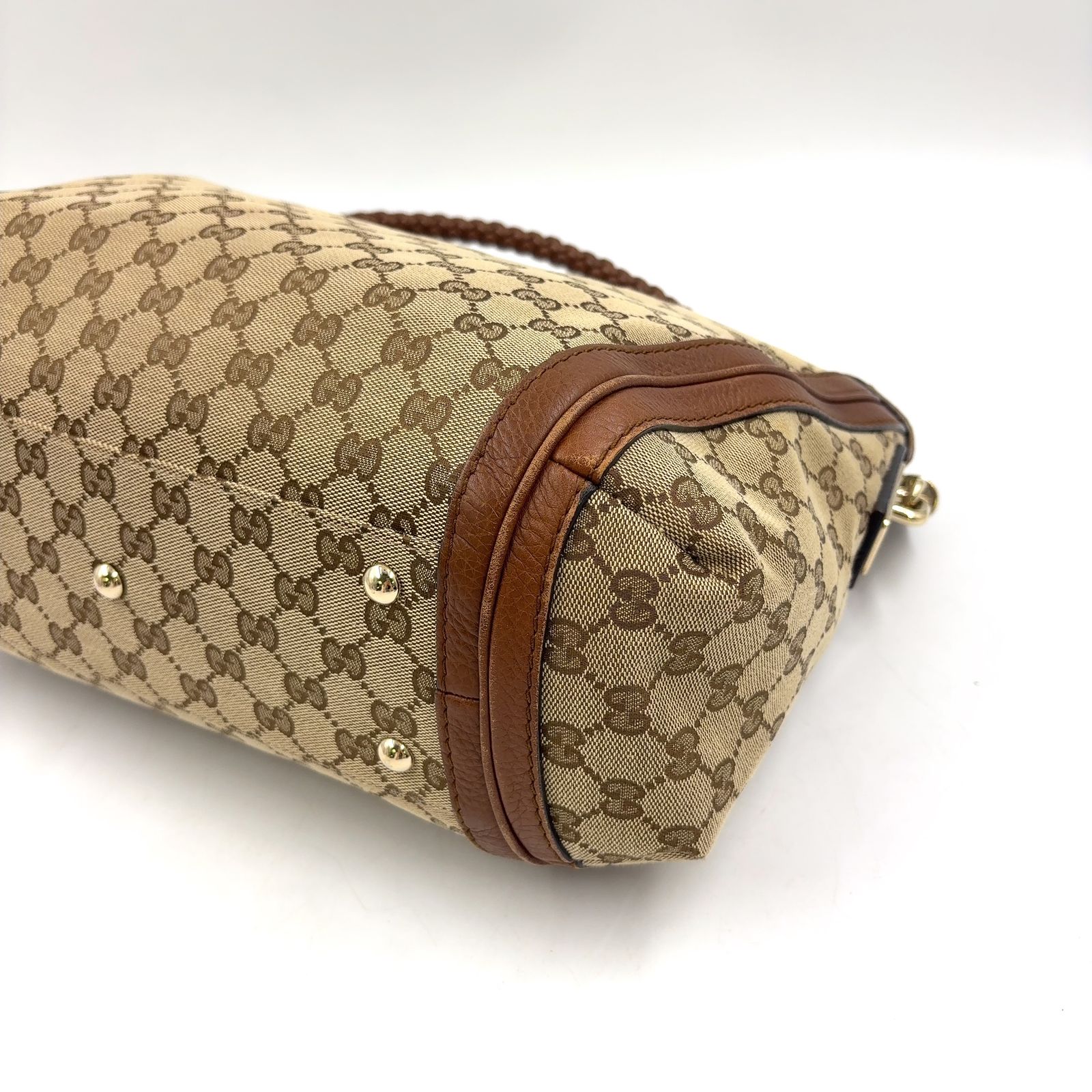新着】GUCCI ベラ バンブータッセル レザー、キャンバス ベージュ