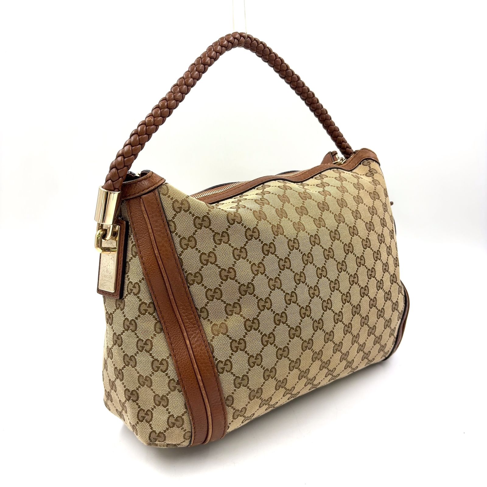 新着】GUCCI ベラ バンブータッセル レザー、キャンバス ベージュ
