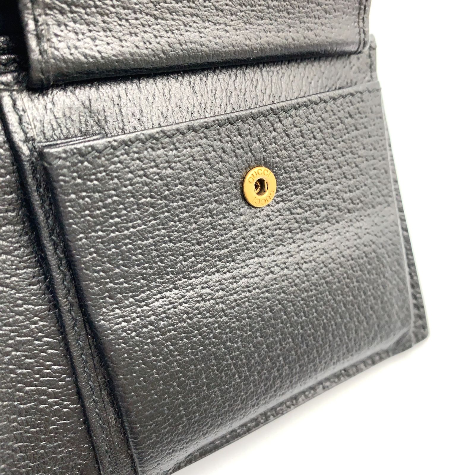 新着】GUCCI GGマーモント レザー コイン レザー ブラック 二つ折り 