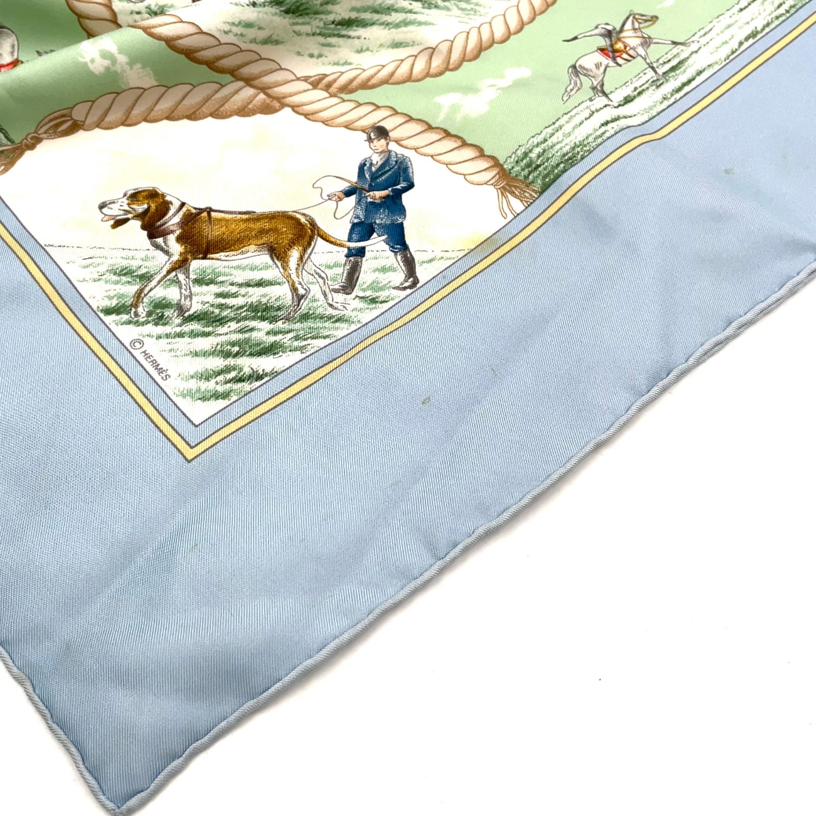 新着】HERMES カレ90 Auteuil en Mai オートゥイユの5月 シルク マルチ