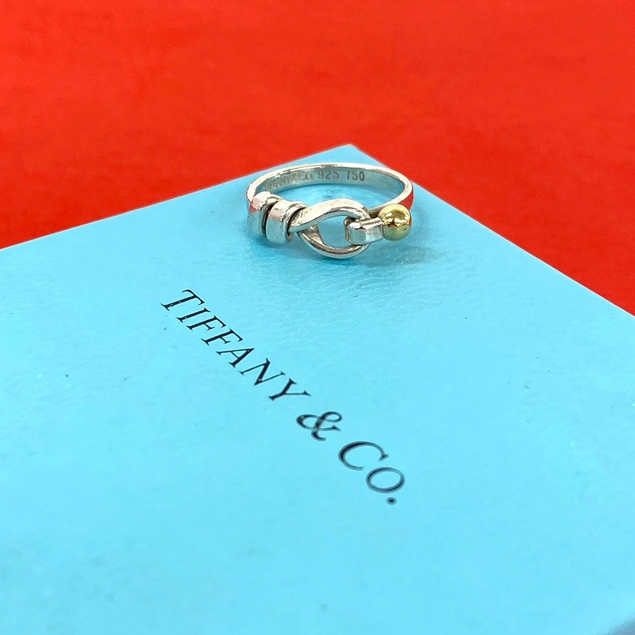 極 美品 TIFFANY&Co. ティファニー フック＆アイ リング シルバー925