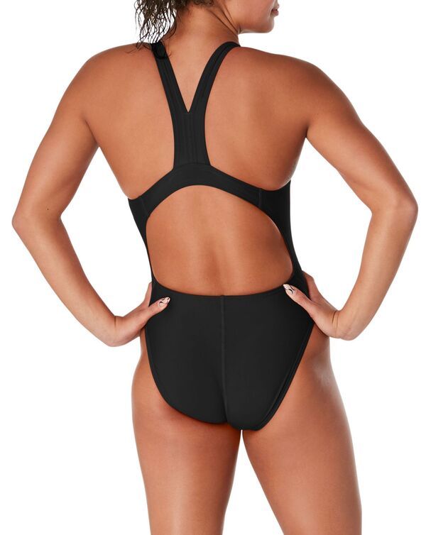 スピード レディース 水着 上下セット Speedo Womens Eco Solid Super Pro Swimsuit Black ブラック