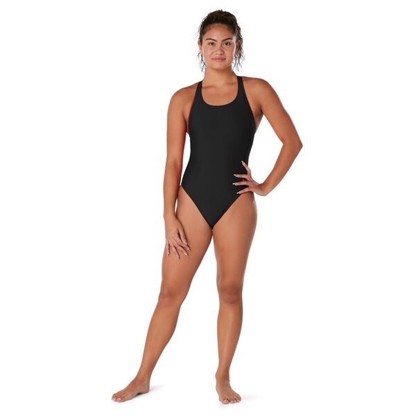 スピード レディース 水着 上下セット Speedo Womens Eco Solid Super Pro Swimsuit Black ブラック