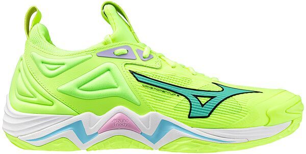 ミズノ メンズ シューズ スニーカー Mizuno Wave Momentum 3 Volleyball Shoes Lime ライム