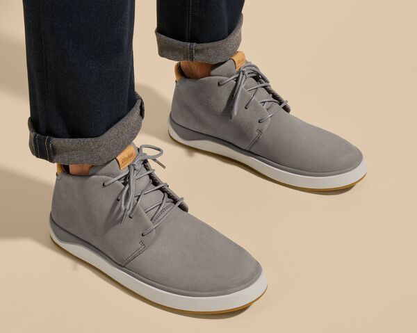 オルカイ メンズ シューズ ブーツ・レインブーツ レザー OluKai Mens Papaku ￣ Ili Waterproof Leather Boots Graphite グラファイト