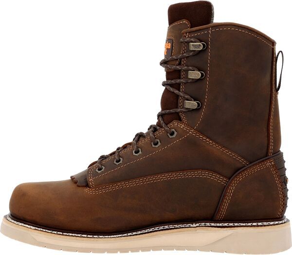 ジョージアブーツ メンズ シューズ ブーツ・レインブーツ レース Georgia Boots Mens 8 Waterproof LaceUp Wedge Work Boots Brown ブラウン