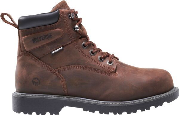 ウルヴァリン メンズ シューズ ブーツ・レインブーツ Tシャツ Wolverine Mens Floorhand 6 Waterproof Steel Toe Work Boots Dark Brow