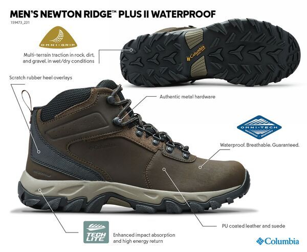 コロンビア メンズ シューズ ブーツ・レインブーツ プラスサイズ Columbia Mens Newton Ridge Plus II Waterproof Hiking Boots Cordovan
