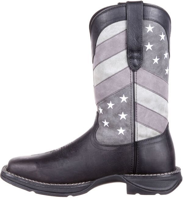 ドゥランゴ メンズ シューズ ブーツ・レインブーツ Durango Mens Faded Black Flag Western Boots BlackGray ブラック