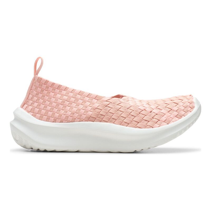 クラークス レディース シューズ スニーカー Clarksolevana Weave Womens Casual SlipOn Shoes Pale Peach ピーチ