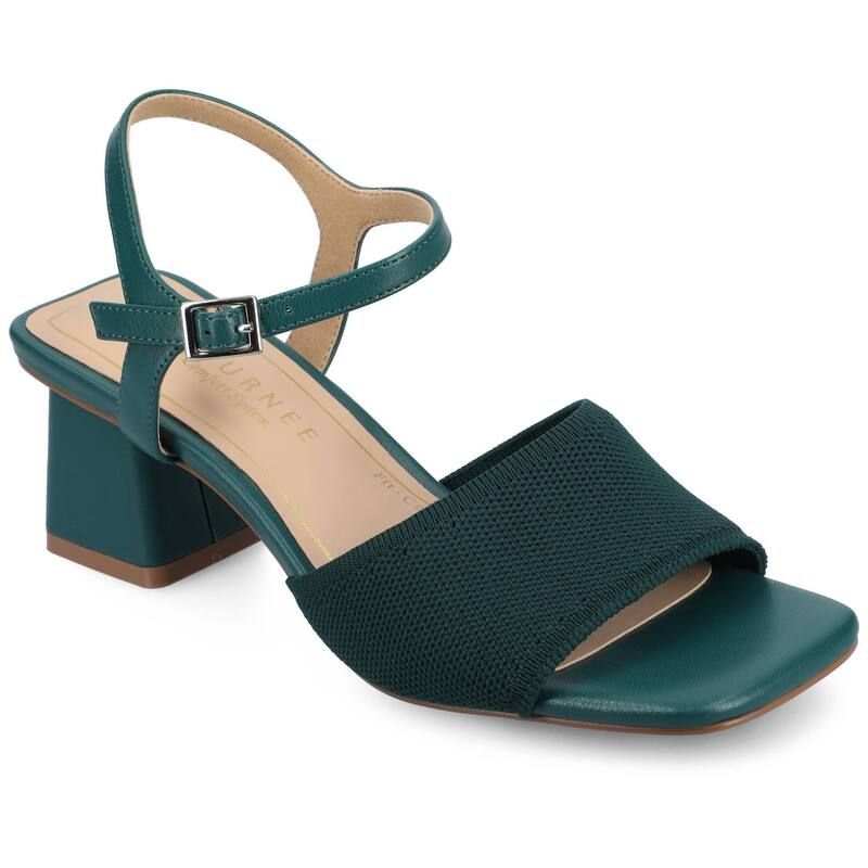 ジャーニー レディース シューズ サンダル ニット ヒール Journeevylinn Medium Wide Width Knit Block Heel Womens Dressandals Tea