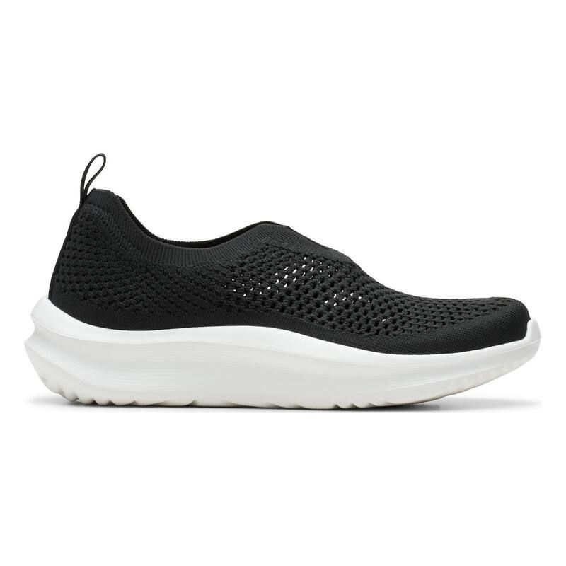 クラークス レディース シューズ スニーカー ニット Clarks Cloudstepper Solevana Womens Knit SlipOn Shoes Black ブラック クラークス レディース シューズ スニーカー ニット Clarks Cloudstepper Solevana Womens Knit SlipOn Shoes Black ブラック