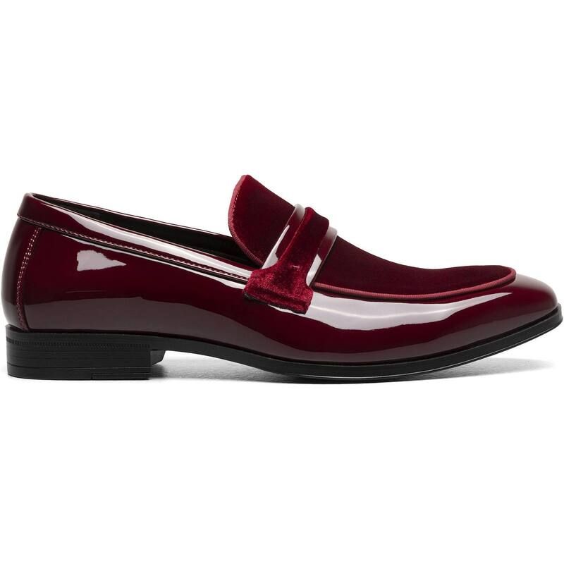 ステイシーアダムス メンズ シューズ スリッポン・ローファー Stacy Adamspratley Mens Moc Toe SlipOn Shoes Burgundy バーガンディ