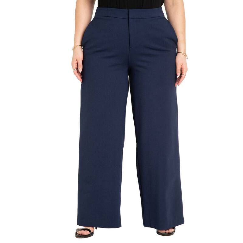 エロクイ レディース ボトムス カジュアルパンツ ワイドレッグ プラスサイズ トール ELOQUII Womens Plusize Tall The Ultimate Stretch Wide Leg