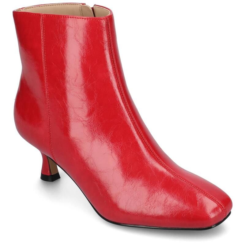 ジャーニー レディース シューズ ブーツ・レインブーツ アンクル Journee Kelssa Tru Comfort Foam Womens Ankle Boots Patent Red レッド