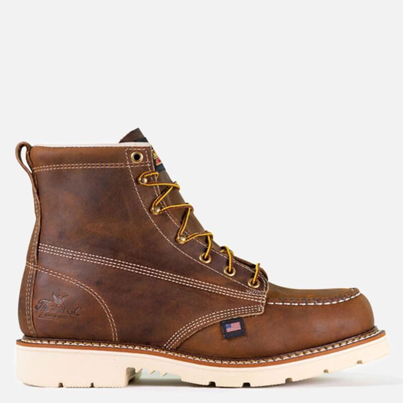 ソログッド メンズ シューズ ブーツ・レインブーツ Thorogood Mens American Heritage 6 Inch Crazyhorse Safety Toe Moc Toe Maxw