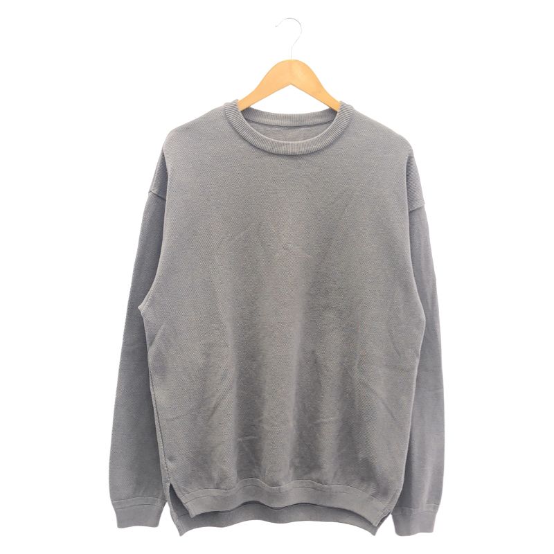 【中古】crepuscule 21SS Light Moss Stitch L/S サイズ1 灰 2101-014[91]