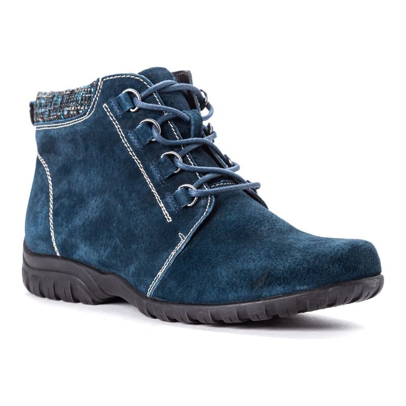 プロペット レディース シューズ ブーツ・レインブーツ アンクル Propet Delaney Womens Wateresistant Ankle Boots Navy ネイビー