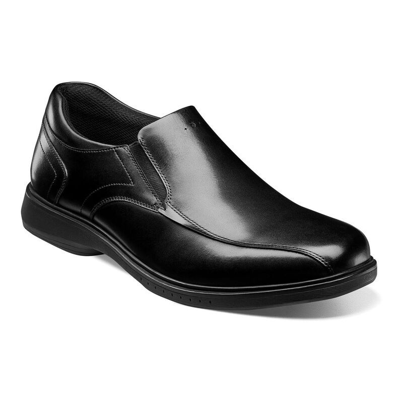 ノンブッシュ メンズ シューズ スリッポン・ローファー レザー Nunn Bush Kore Pro Mens Leather SlipOn Shoes Black ブラック