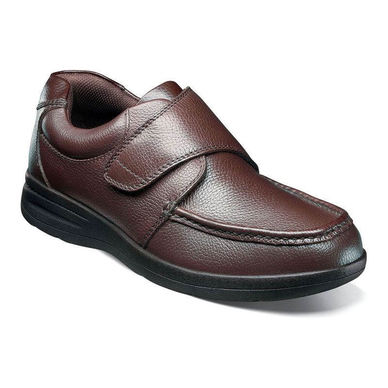 ノンブッシュ メンズ シューズ スリッポン・ローファー Nunn BushR Cam Strap Mens Moc Toe Casual Shoe Brown Tumbled ブラウン