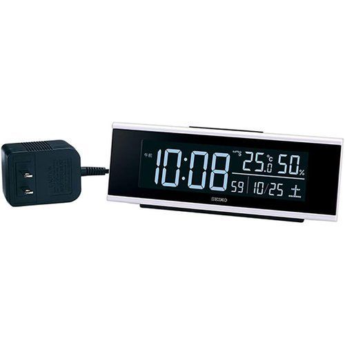 セイコークロック Seiko Clock 置き時計 目覚まし時計 電波 デジタル 交流式 カラー液晶 シリーズC3 白 本体サイズ:6.3×17.4×4.6cm DL307W