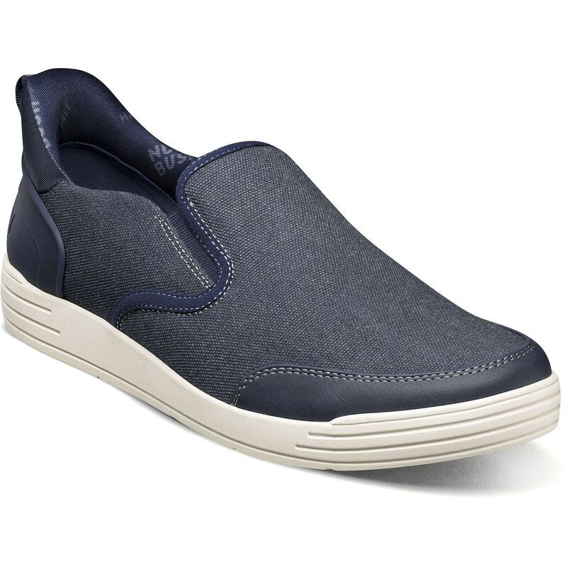 ノンブッシュ メンズ シューズ スニーカー Nunn Bush Kore City Walk EZ Mens Canvas Moc Toe SlipOn Shoes Blue Denim デニム