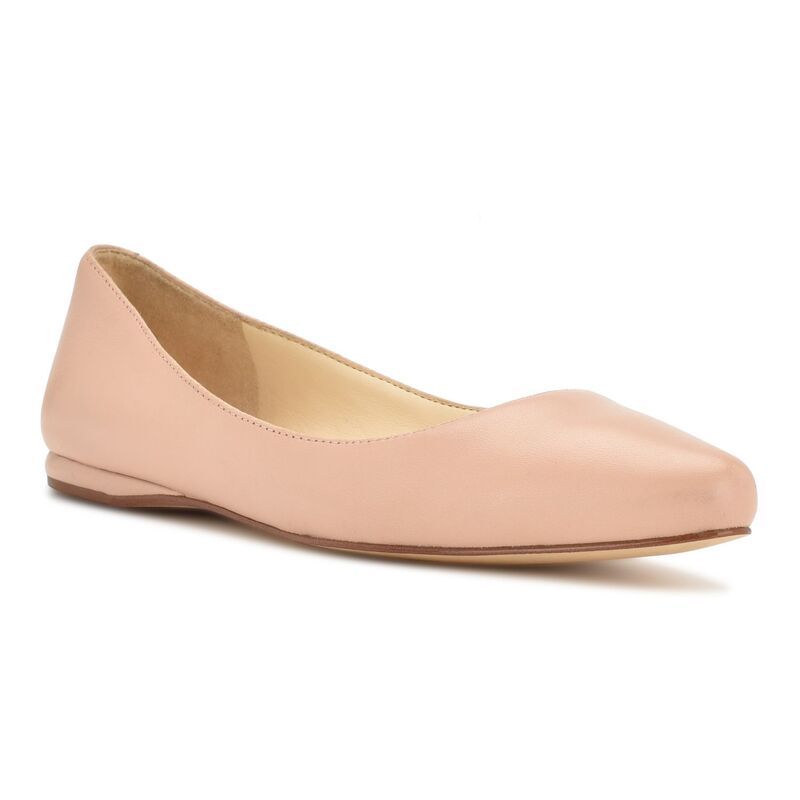 ナインウェスト レディース シューズ サンダル レザー Nine West Speakup Womens Leather Ballet Flats Light Natural