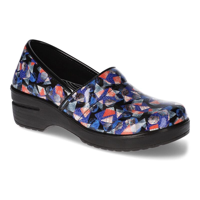 イージーストリート レディース シューズ サンダル Easy Works by Easy Street Lyndee WomenslipResistant Work Clogs Blue Geomet