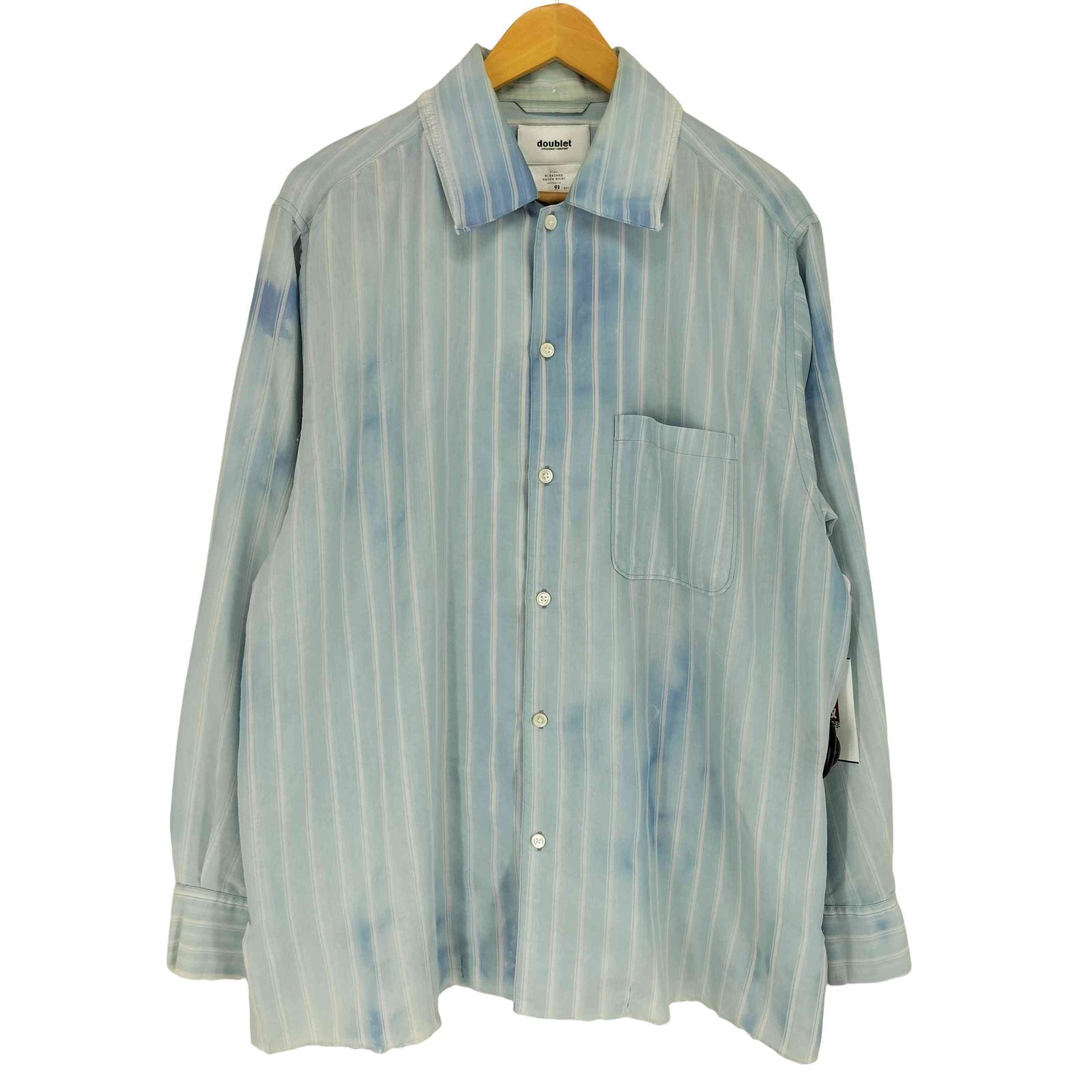 ダブレット doublet BLEACHED GAUZE SHIRT メンズ M