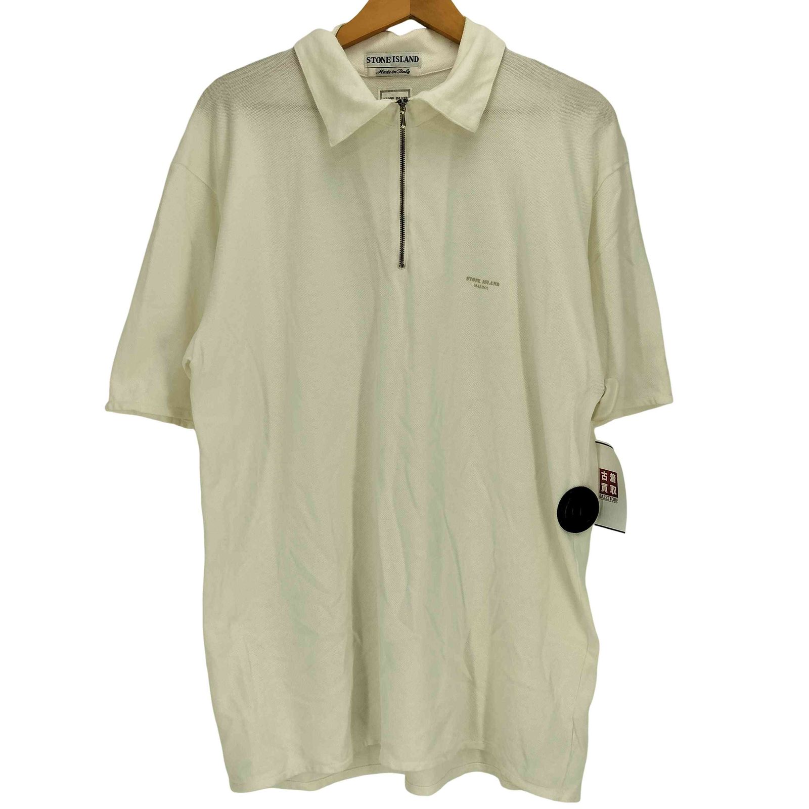 【90s】【STONE 】 made in Italyポロシャツ ストーンアイランド STONE ISLAND 95SS イタリア製 MARINA オスティ