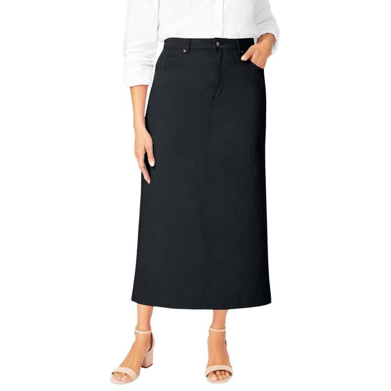 ジェシカロンドン レディース ボトムスカート プラスサイズ ミディ コットン デニム Jessica London Womens Plusize Classicotton Denimidi Skirt
