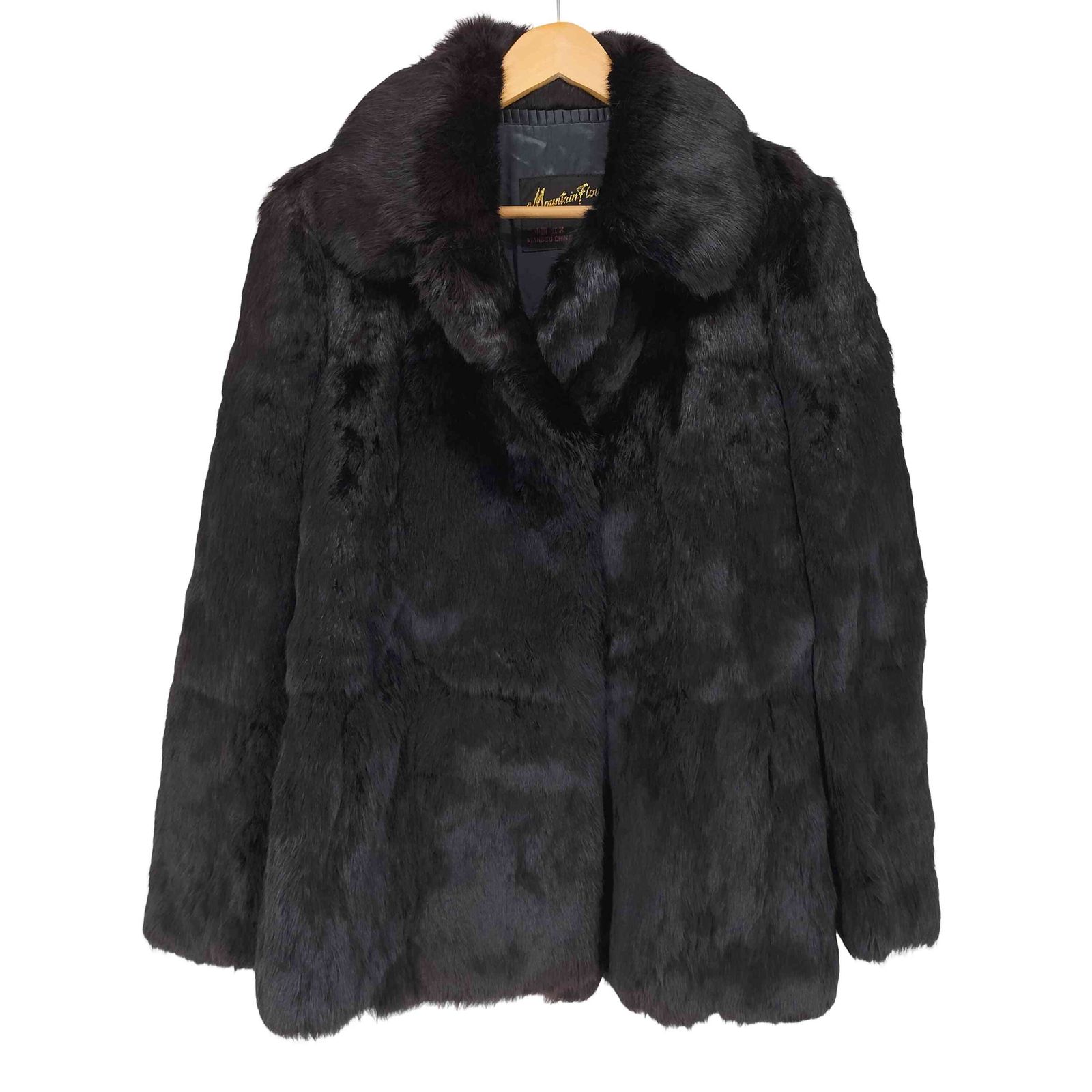 ユーズドフルギ USED古着 Mountain Flower fur jacket ファージャケット レディース JPN：40