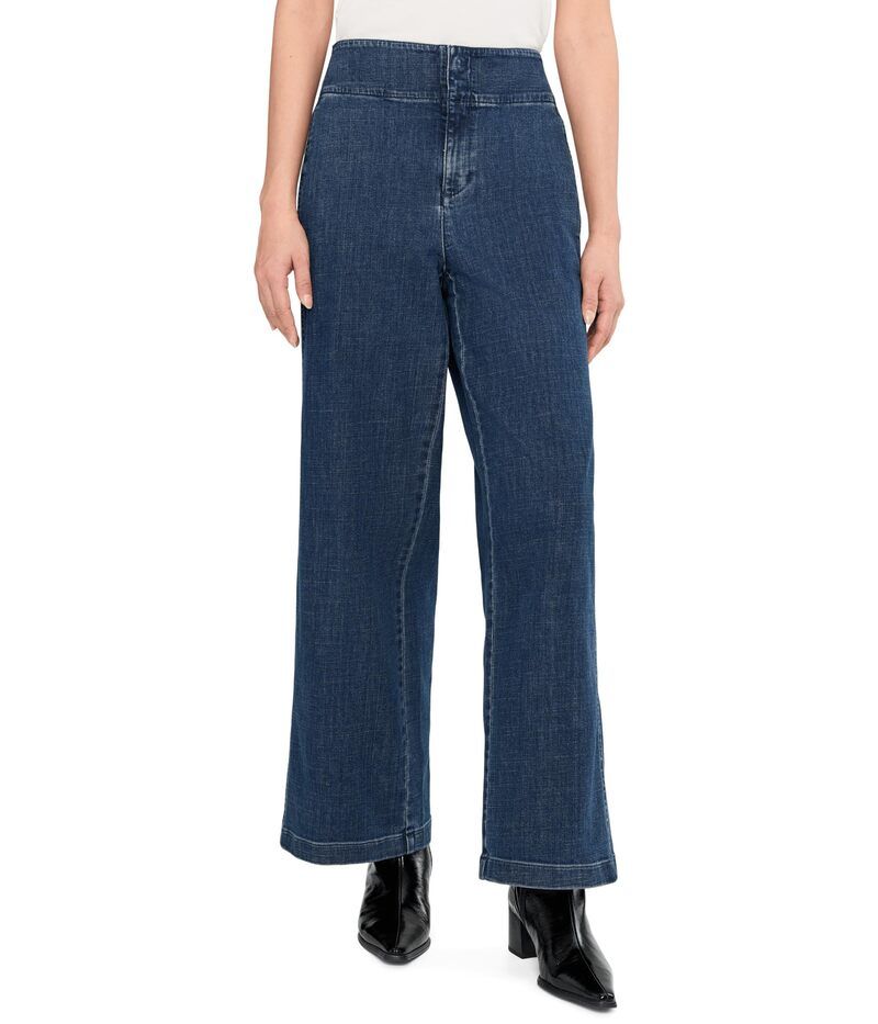 エイリーンフィッシャー レディース ボトムス デニムパンツ コットン Eileen Fisher Cotton Stretch Denim Fullength Wide Pants Medium In