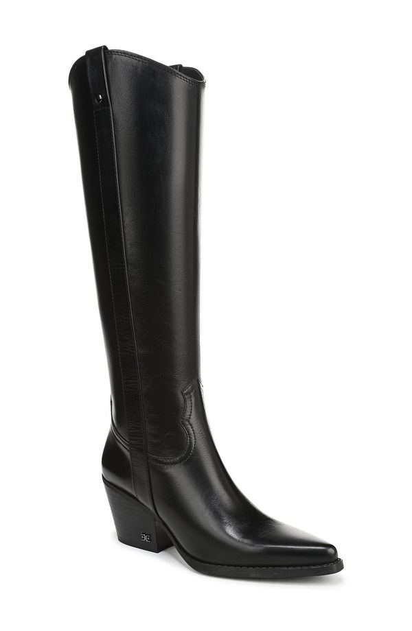 サムエデルマン レディース シューズ ブーツ・レインブーツ Sam Edelman Wyatt Knee High Western Boot Black ブラック