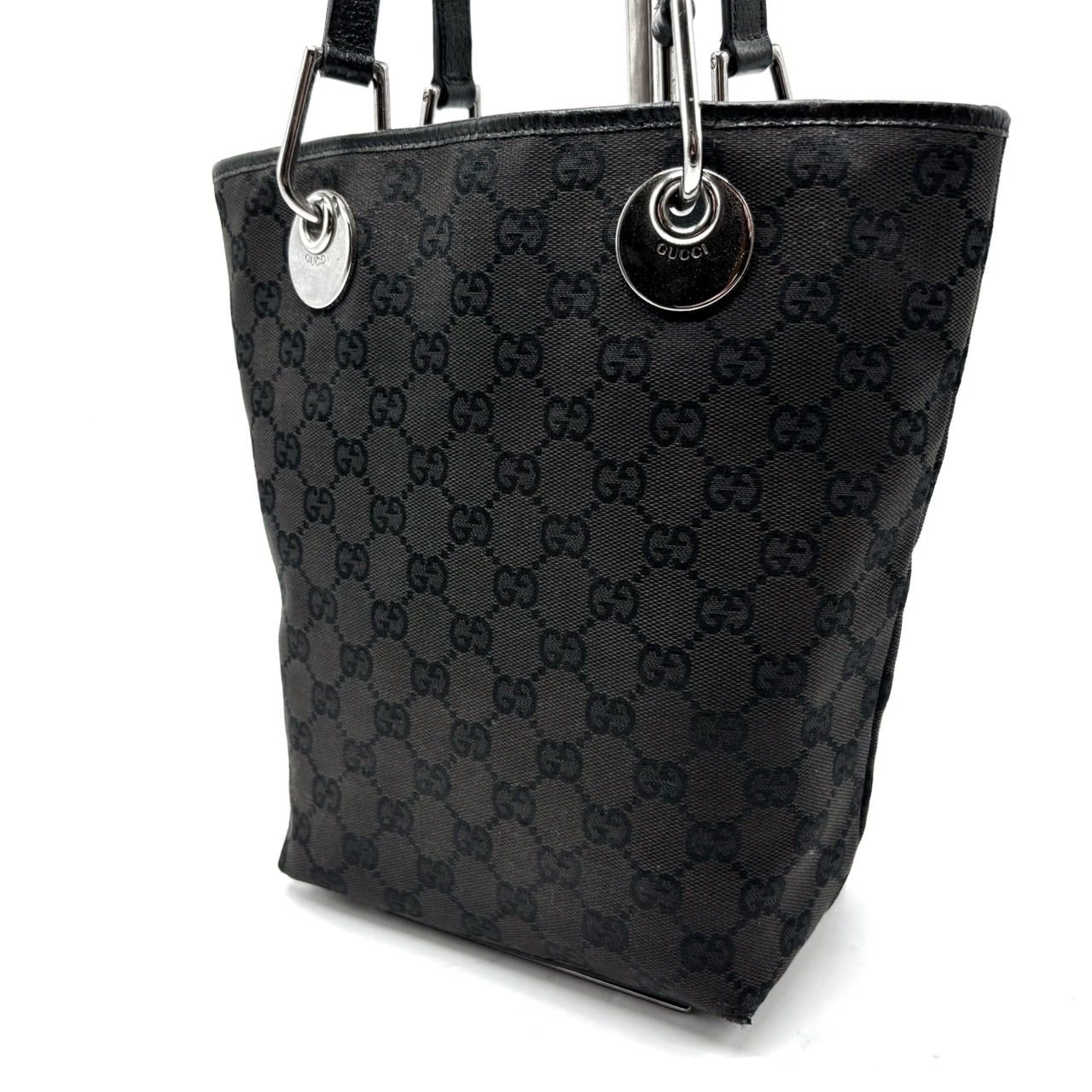 ☆人気☆GUCCI グッチ ハンドバッグ キャンパス GG柄 シルバー金具 