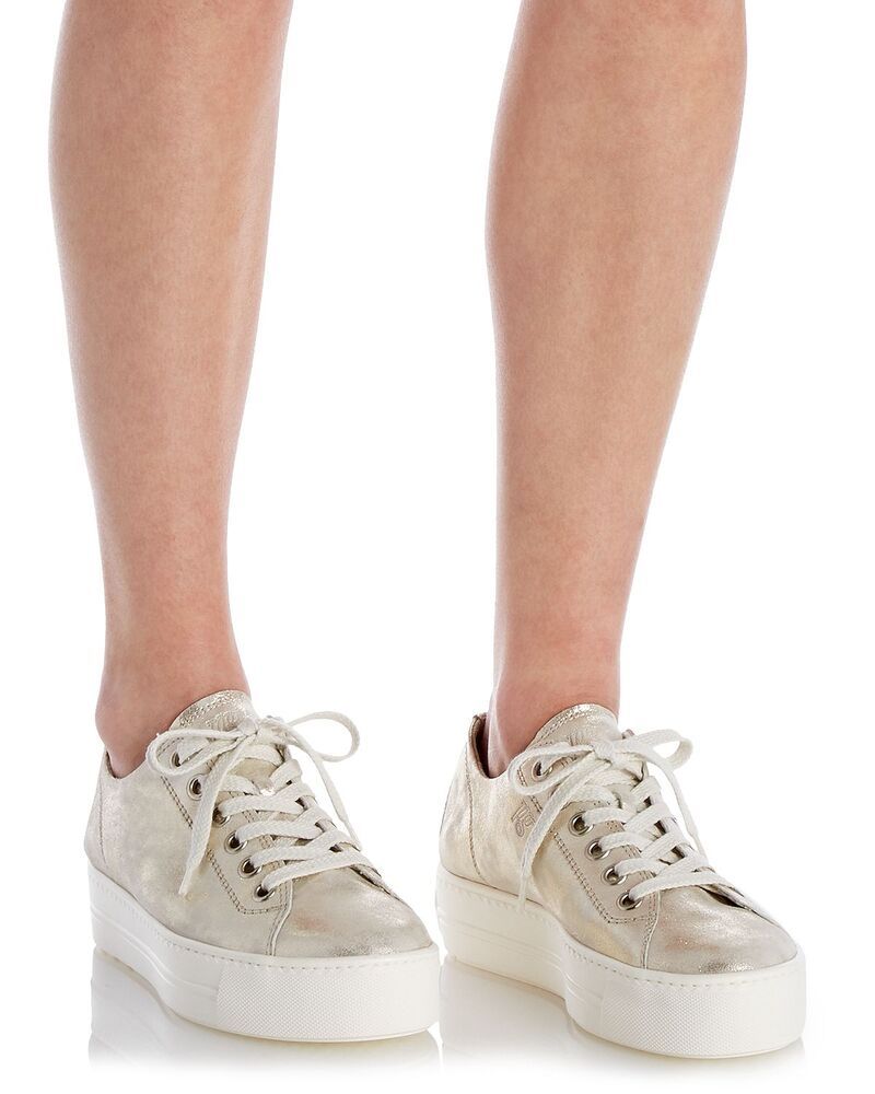 ポール・グリーン レディース シューズ スニーカー プラットフォーム Paul Green Womens Bixby Low Toplatform Sneakers Mineral Metallic