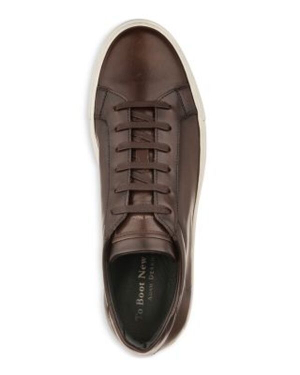 トゥーブート メンズ シューズ スニーカー レザー To Boot New York Mens Pescara Leather Sneakers Dark Brown Calf ブラウン