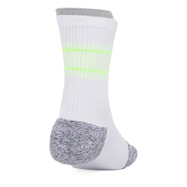 アンダーアーマー メンズ アンダーウェア 靴下 Under Armour Uad Run Cushion 3pk Crew Sock Mens White ホワイト