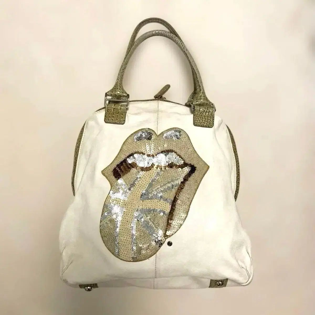 muta X ENUOVE X Rolling Stones アイボリー トートバッグ