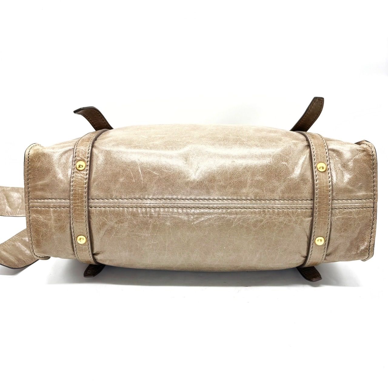 良品】miumiu y2k totebag hand leather goldparts leather ping