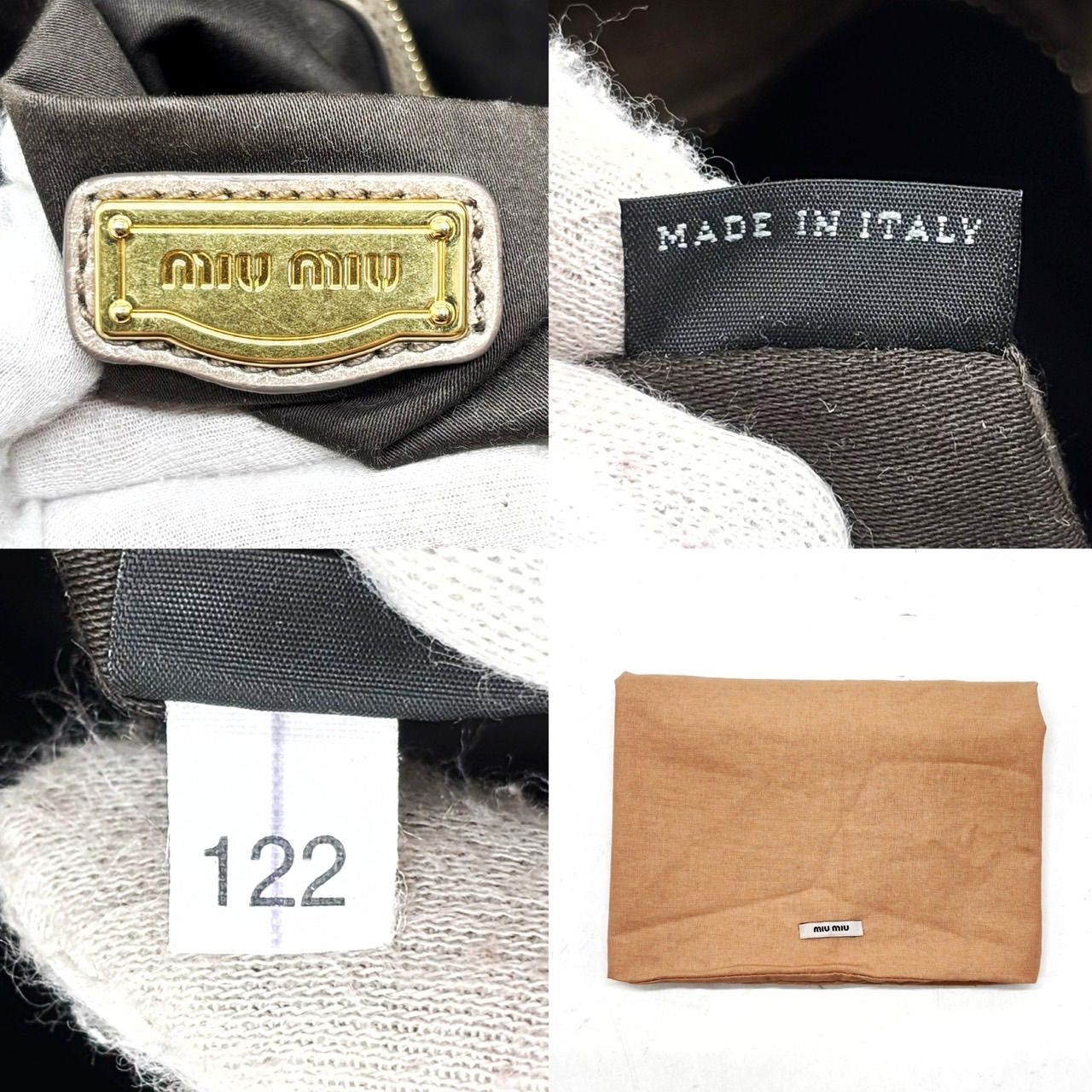 良品】miumiu y2k totebag hand leather goldparts leather ping