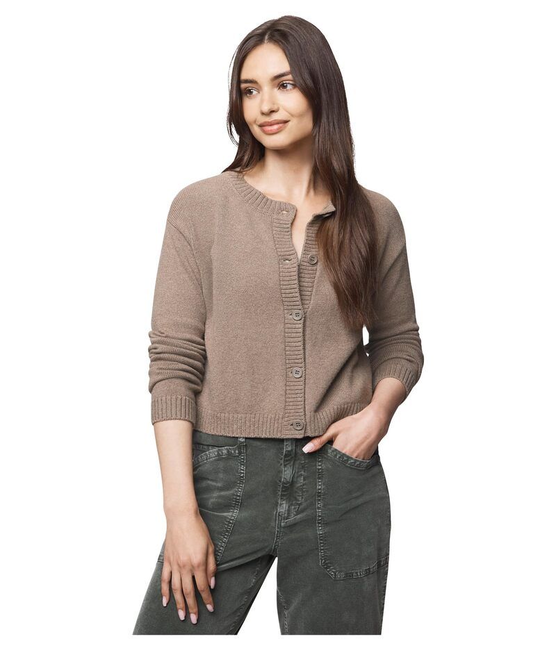 スプレンディット レディース アウター ニット・セーター カーディガン クロップド Splendid Amber Cropped Cardigan Cedar Brown ブラウン