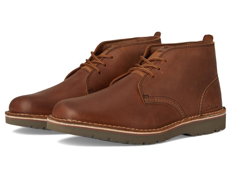 クラークス メンズ シューズ ブーツ・レインブーツ Clarks Eastridge Mid Light Brown Lea ブラウン