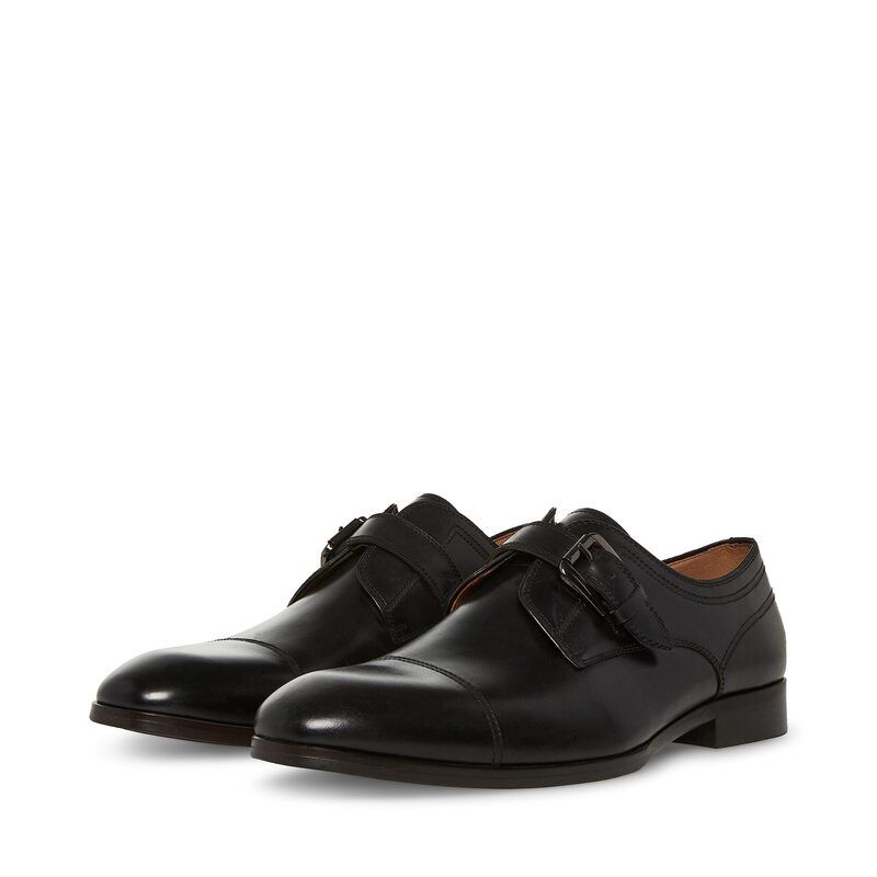 スティーブ マデン メンズ シューズ オックスフォード Steve Madden Covet Black Leather ブラック