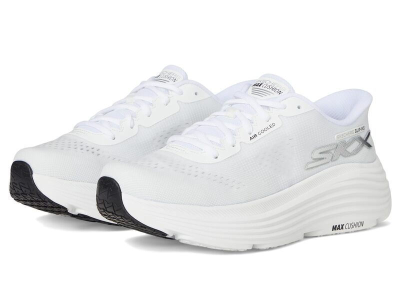 スケッチャーズ レディース シューズ スニーカー SKECHERS Max Cushioning Endeavour Hallandale Hands Free SlipIns WhiteBlack