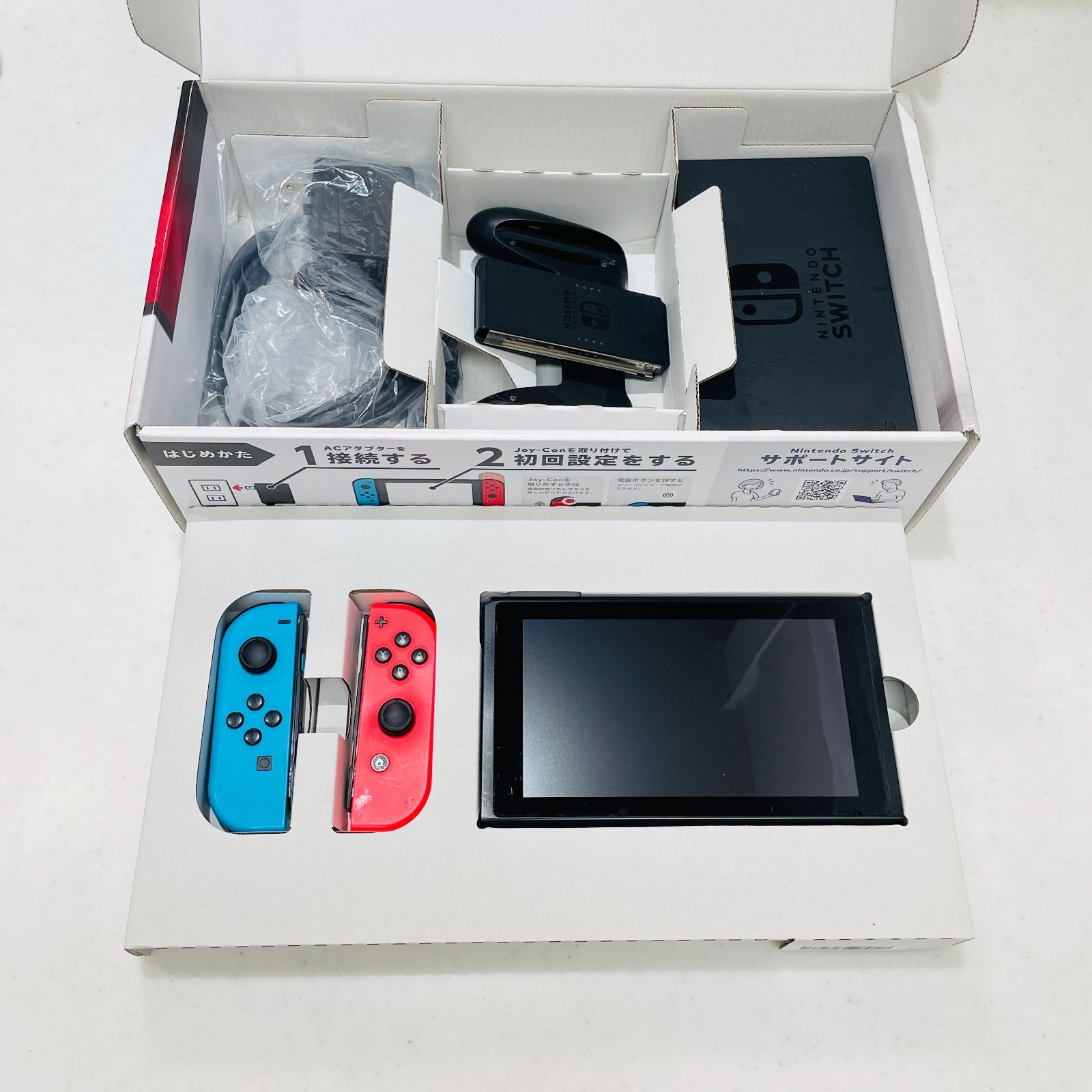 Nintendo Switch 本体 初期型V1 ネオンブルー ネオンレッド ストラップ