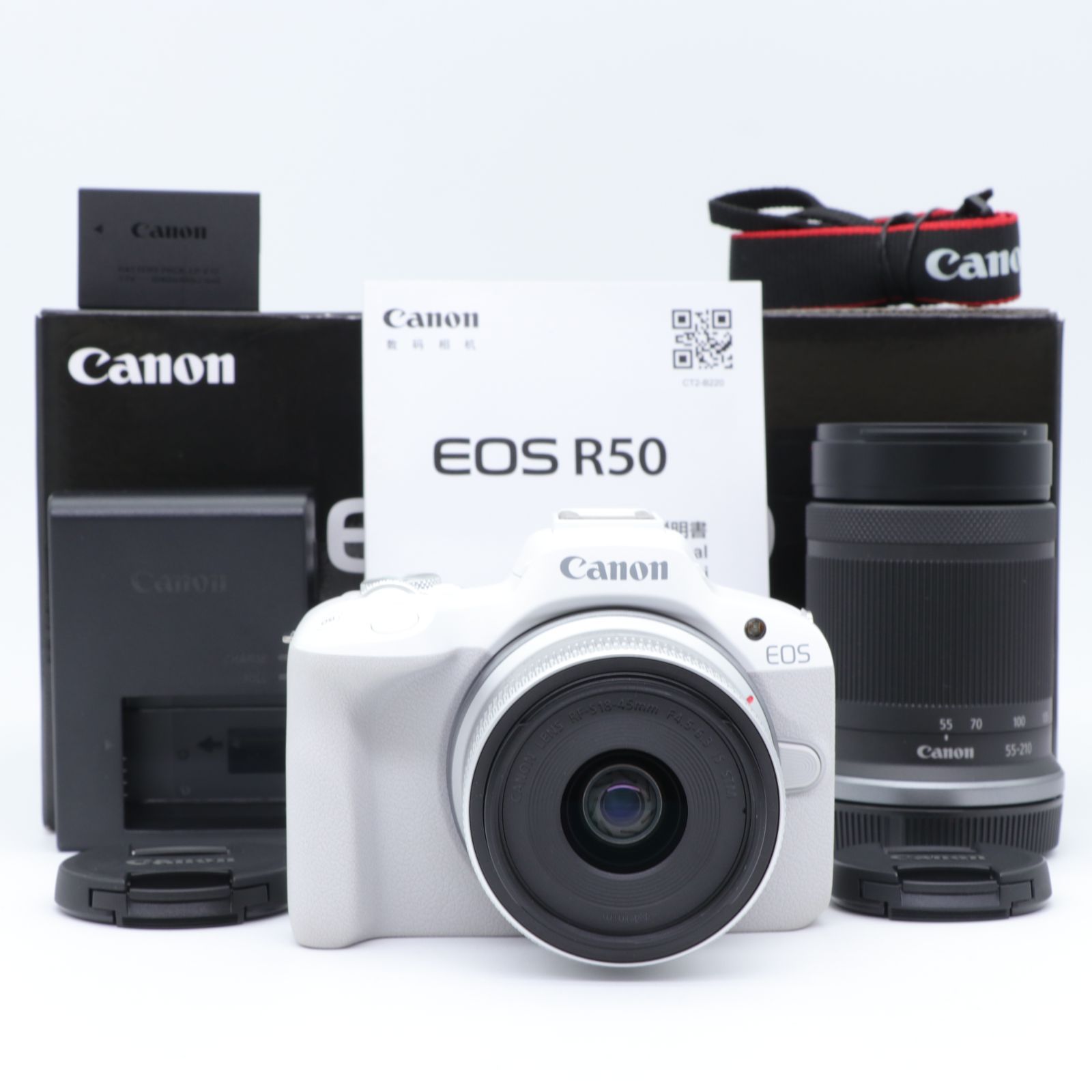 送料無料】【美品】EOS R50 ダブルズームキット ホワイト - メルカリ